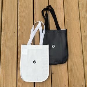 Lululemon Black and White Tote Bags (2 Small)